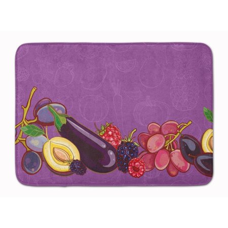 CAROLINES TREASURES Fruits & Vegetables in Purple Machine Washable Memory Foam Mat BB5132RUG